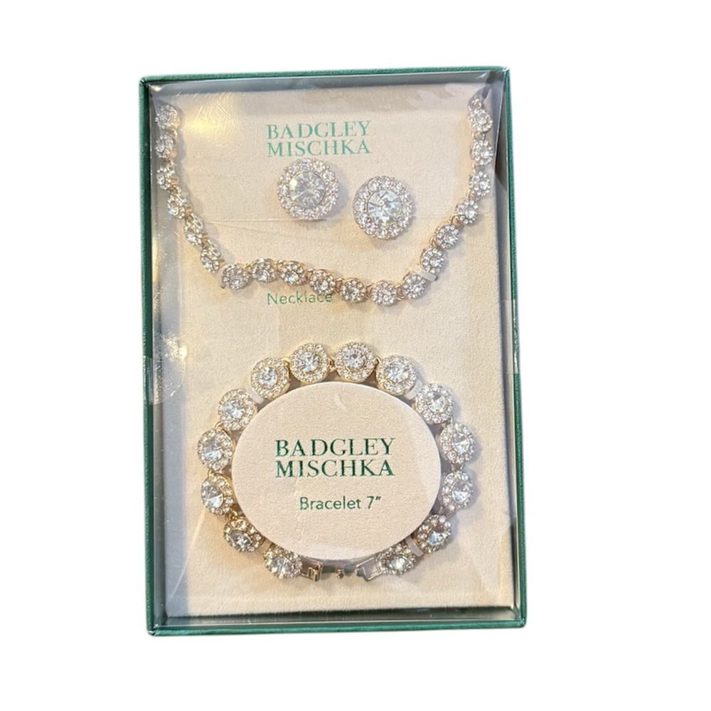 Badgley Mischka Three Piece Boxed Jewelry Set